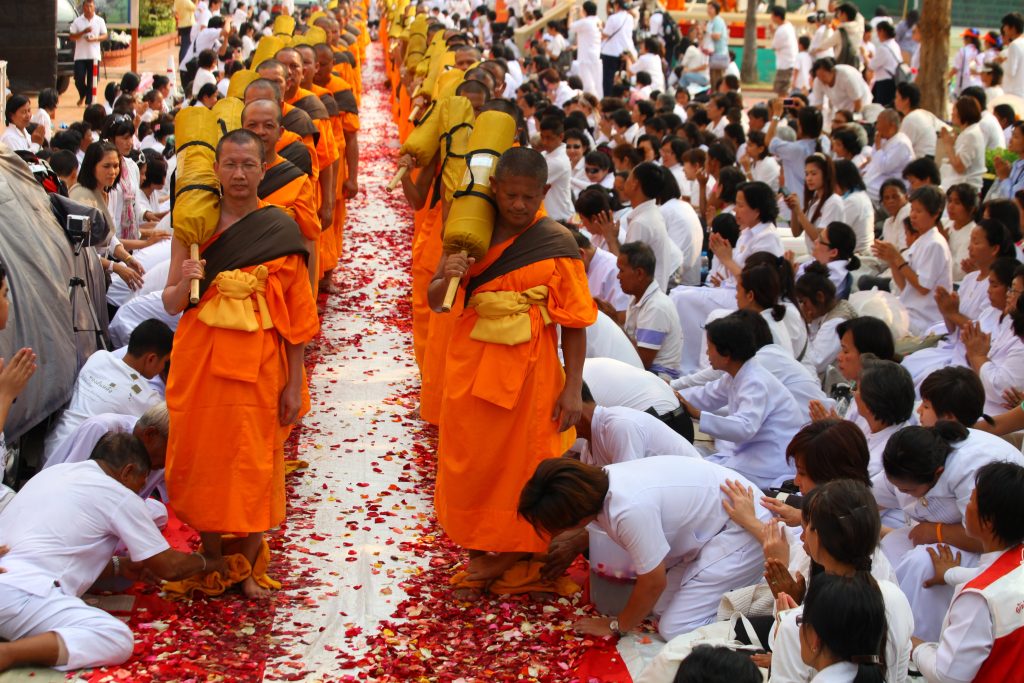 Picture: Buddhists monks walk during the festival/ Credit: pxfuel